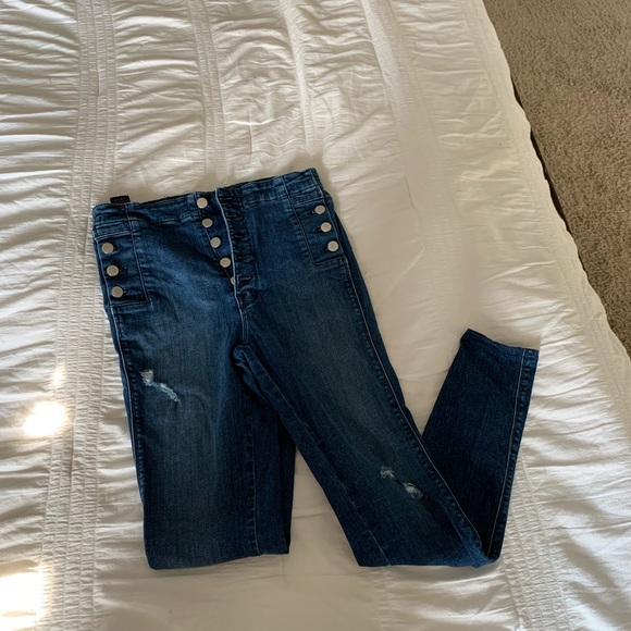 J Brand Natasha high rise jeans slightly distressed - Picture 7 of 7